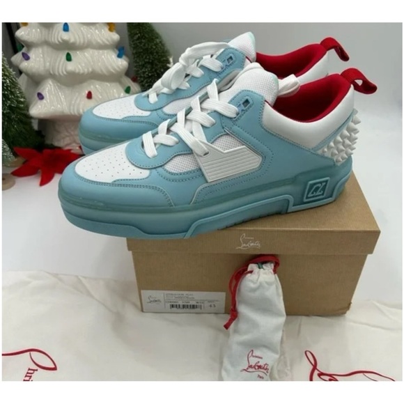 Christian Louboutin Mens Astroloubi low top leather trimmed sneakers size 43 - Picture 3 of 7